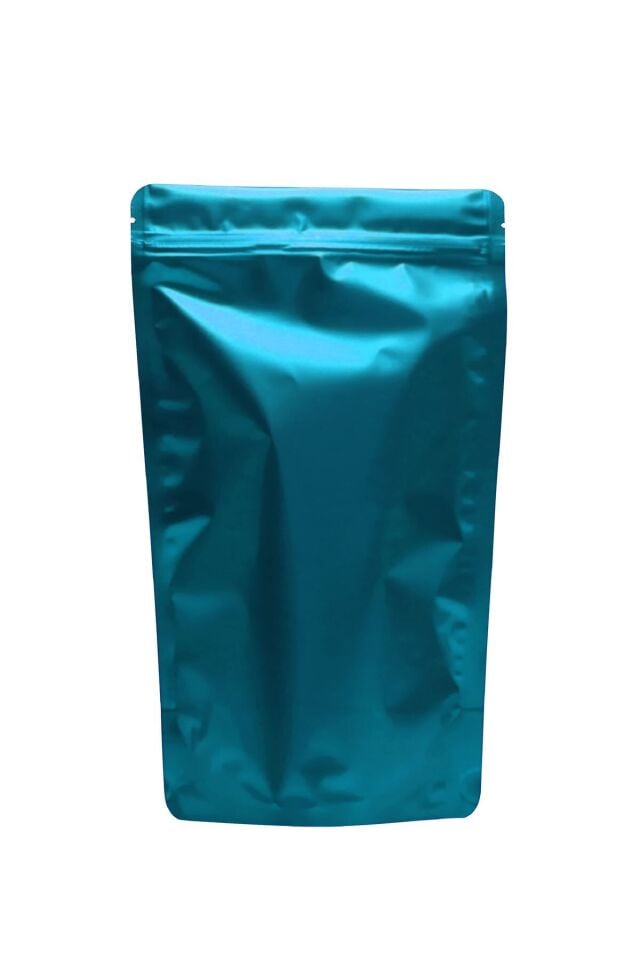 Mat Mavi Metalize Kilitli Doypack Ambalaj 16x27+4 cm-500 gr 50 Adet