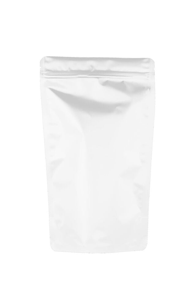 Mat Beyaz Metalize Kilitli Doypack Ambalaj 16x27+4 cm-500 gr 50 Adet
