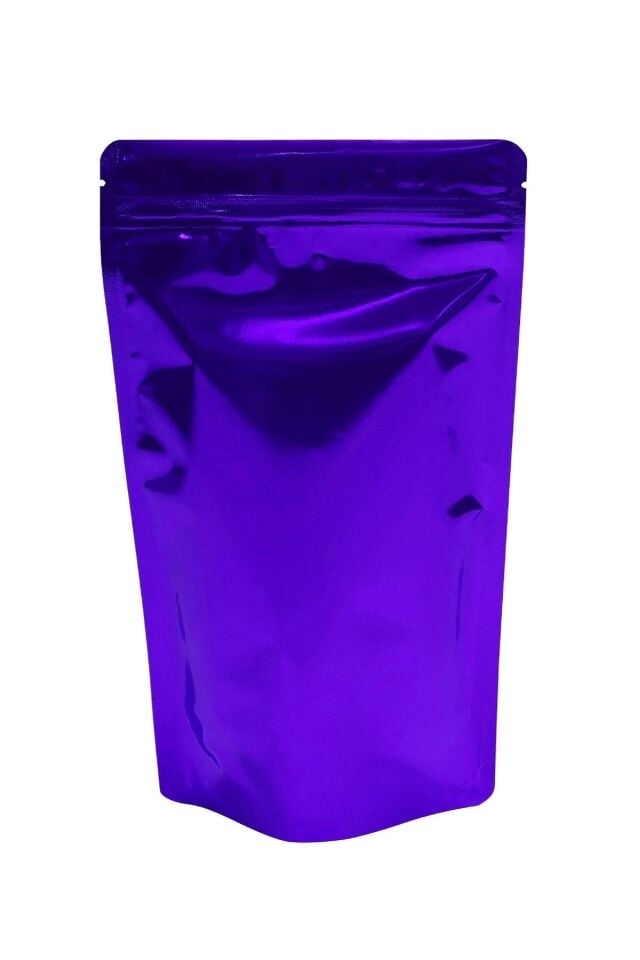 Mor Metalize Kilitli Doypack Ambalaj 16x27+4 cm-500 gr. 50 Adet