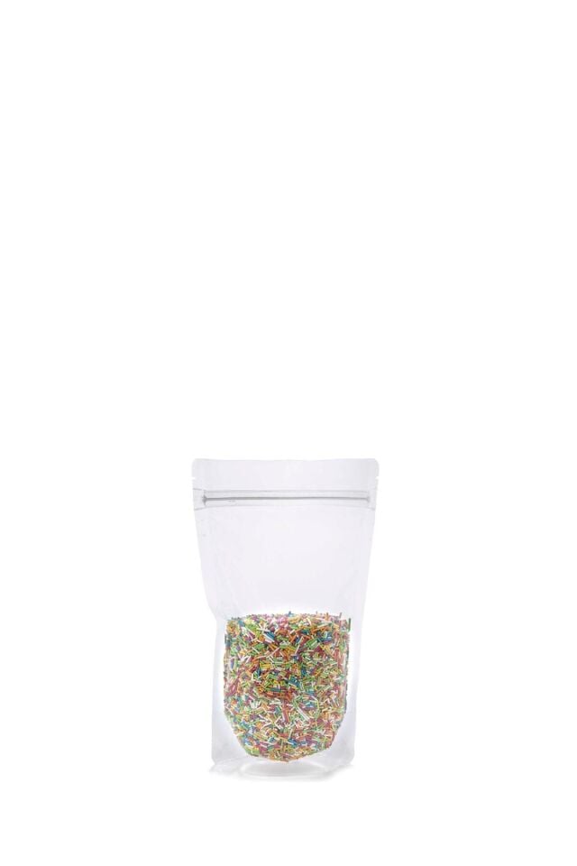 Şeffaf Kilitli Doypack Ambalaj 8,5x14,5+2,5 cm-50 gr. 50 Adet