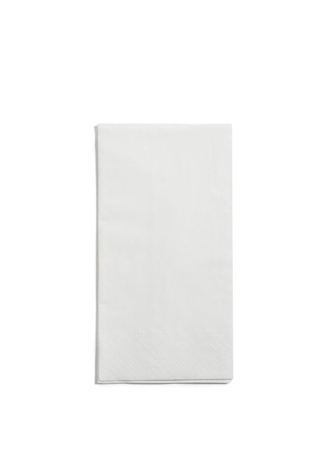 Peçete Çift Kat Beyaz Garson Katlama 1/8 33x33 cm (Açık hali) 1200 Adet
