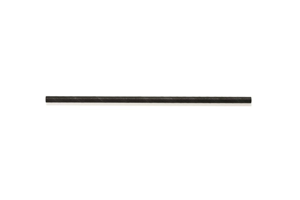 Kağıt Pipet Siyah Sargısız 6x195 mm (50'li Kutulu) 50 Adet