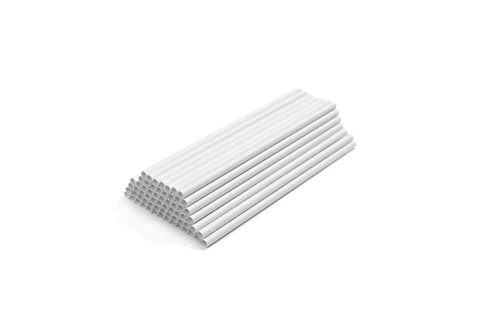 Kağıt Pipet Beyaz Sargısız 8x240 mm