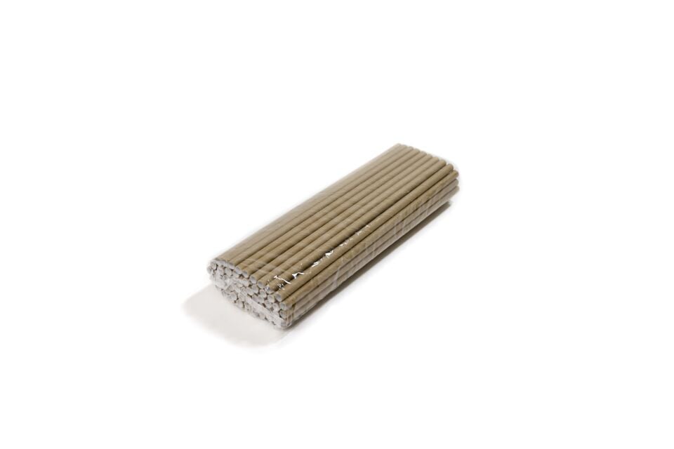 Kağıt Pipet Kraft Sargısız 6x195 mm (50'li Kutulu) 50 Adet