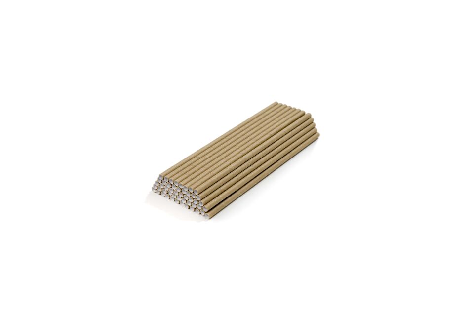 Kağıt Pipet Kraft Sargısız 6x195 mm (50'li Kutulu) 50 Adet