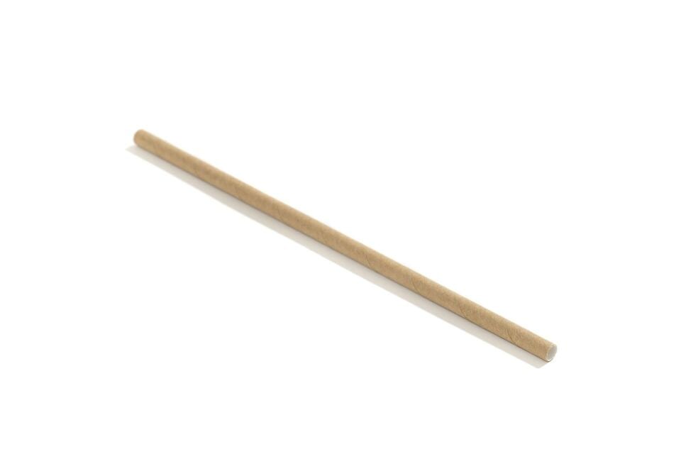 Kağıt Pipet Kraft Sargısız 6x195 mm