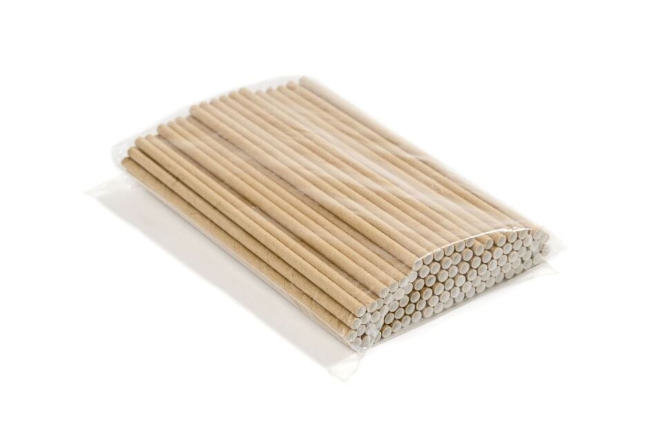 Kağıt Pipet Kraft Sargısız 6x195 mm