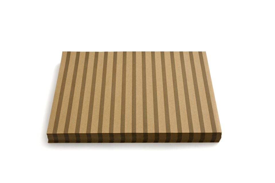 Dikey Çizgili Kraft Servis Kağıdı 34x24,5 cm