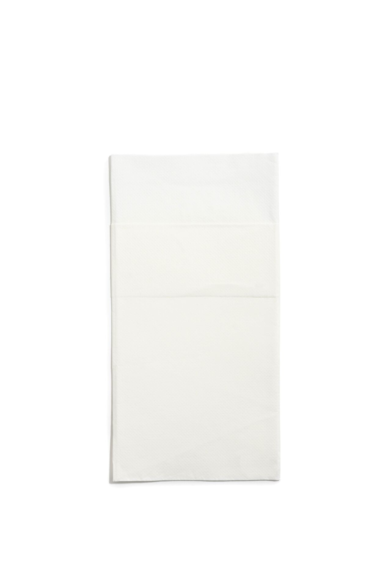 Çift Kat Beyaz Cepli Peçete 1/8 40x40 cm (Açık hali) 50 Adet
