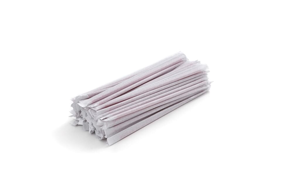 Kağıt Sargılı Kırmızı Pipet 6x190 mm 10.000 Adet