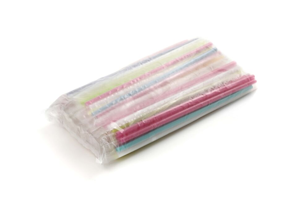 Frozen Karışık Renkli Körüklü Pipet 230x6mm