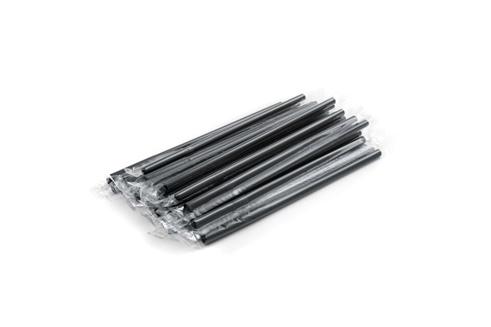 Frozen Siyah Körüklü Pipet 230x6mm 100 Adet