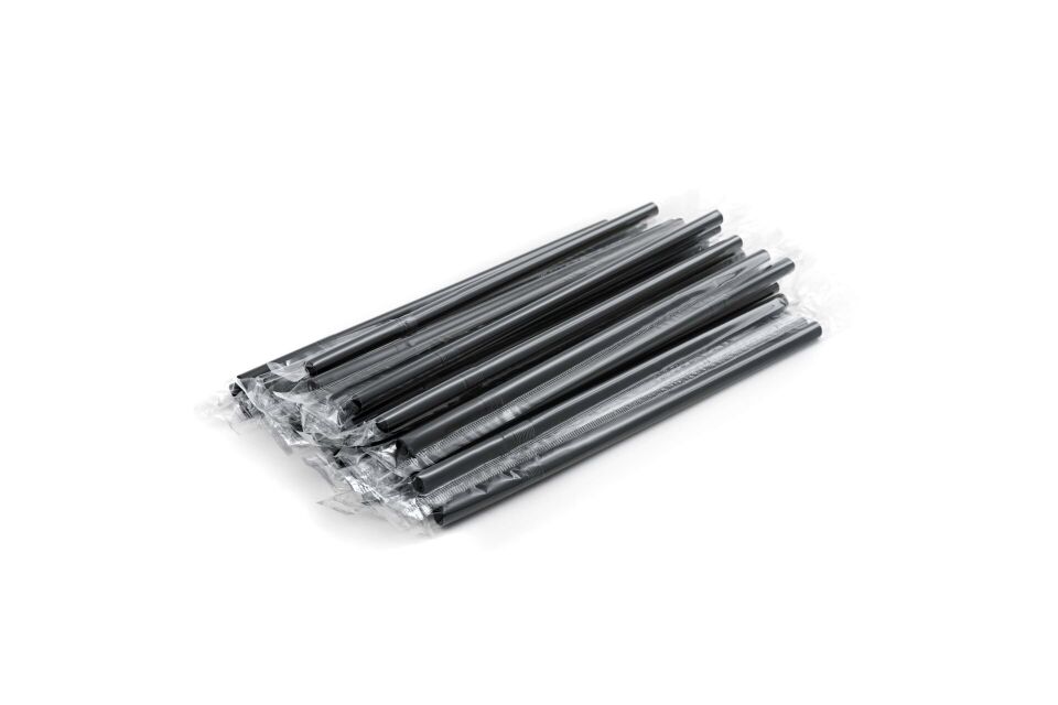 Frozen Siyah Körüklü Pipet 230x8mm 100 Adet