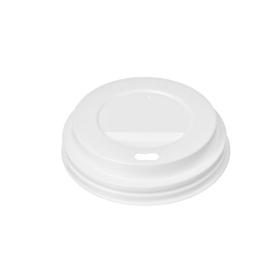 8 oz Sıcak Bardak Kapağı Beyaz (80 mm Çap) 100 Adet
