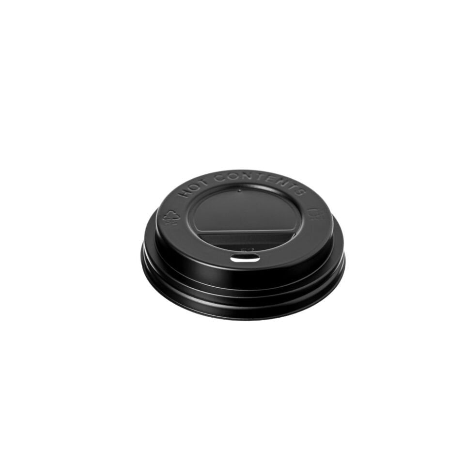 4 oz Sıcak Kapağı Siyah (62 mm Çap) 100 Adet